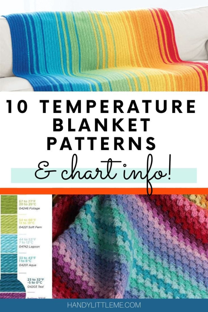 best moss stitch temperature blanket pattern inspiration pdf