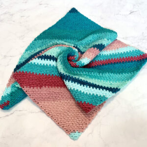 best moss stitch temperature blanket pattern sample image