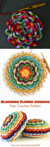 Blooming Flower Cushion Crochet Pattern Inspiration