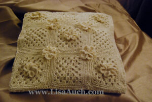 Crochet Flower Pillow Cover Pattern Example