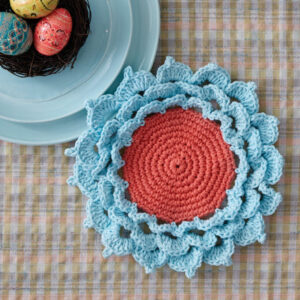 Crochet Flower Pot Coasters Pattern Example Picture