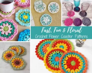 Crochet Flower Pot Coasters Pattern Inspiration