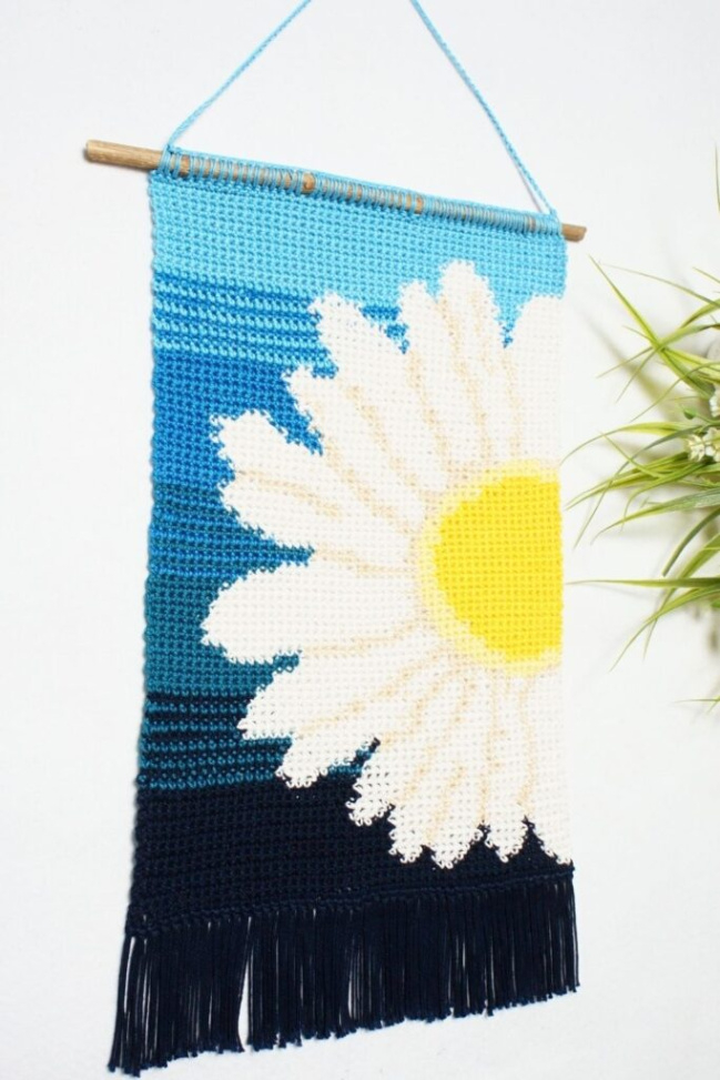 Crochet Flower Wall Hanging Pattern Inspiration