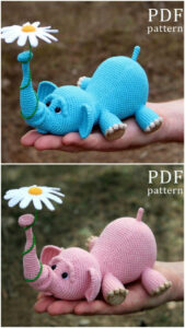 Elephant African Flower Crochet Pattern Ideas Picture