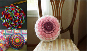 Free Blooming Flower Cushion Crochet Pattern Sample