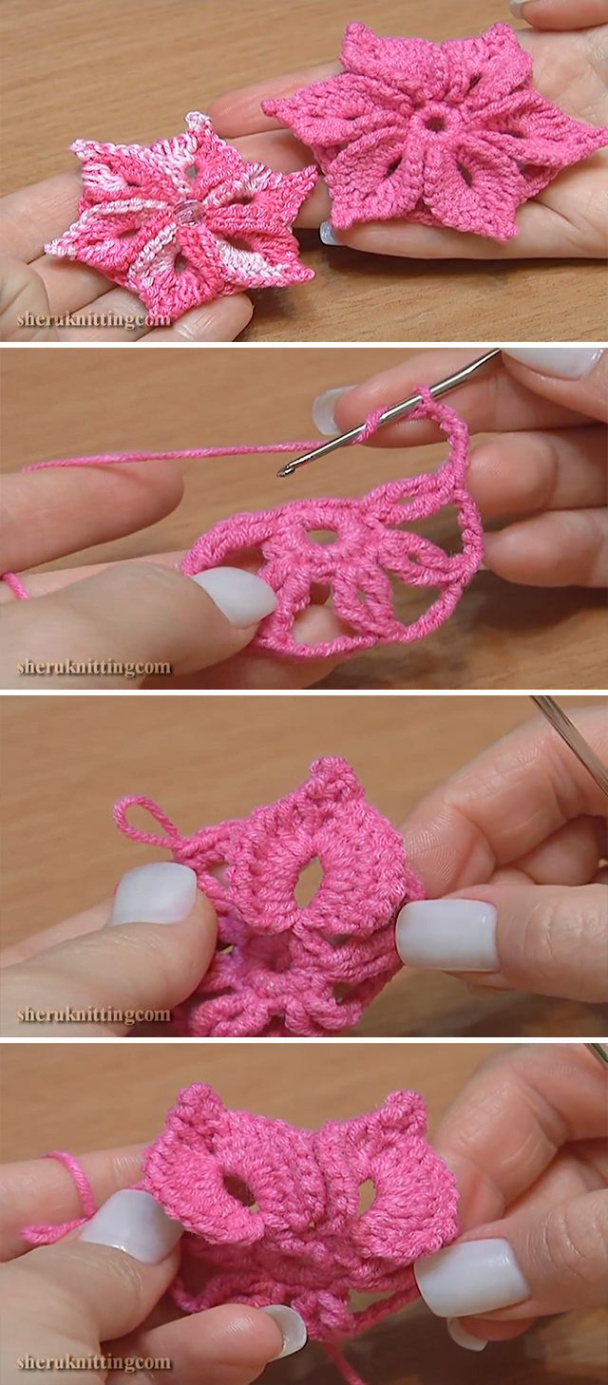 Free Crochet 6 Petal Flower Pattern Ideas