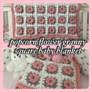 Free Popcorn Flower Crochet Granny Square Pattern Sample Pdf