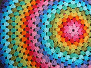 free round granny square blanket pattern inspiration image