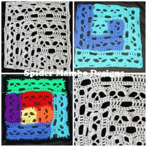 free skull granny square blanket pattern example pdf