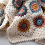 free sunburst granny square blanket pattern sample image