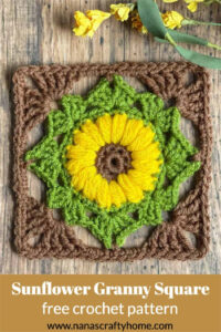 free sunflower granny square blanket pattern example picture