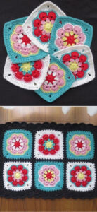 Half African Flower Crochet Pattern Inspiration Picture