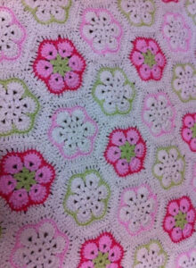 Half African Flower Crochet Pattern Sample Picture