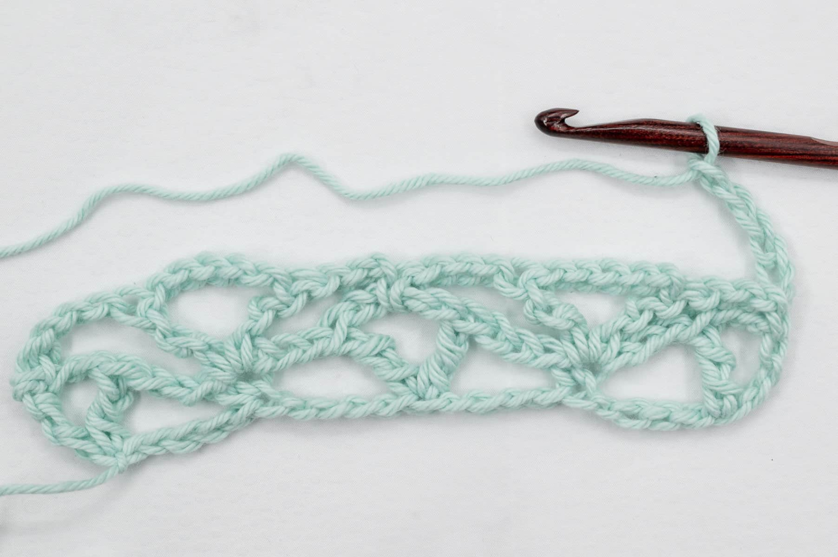 Lace Star Flower Crochet Stitch Pattern Sample Image