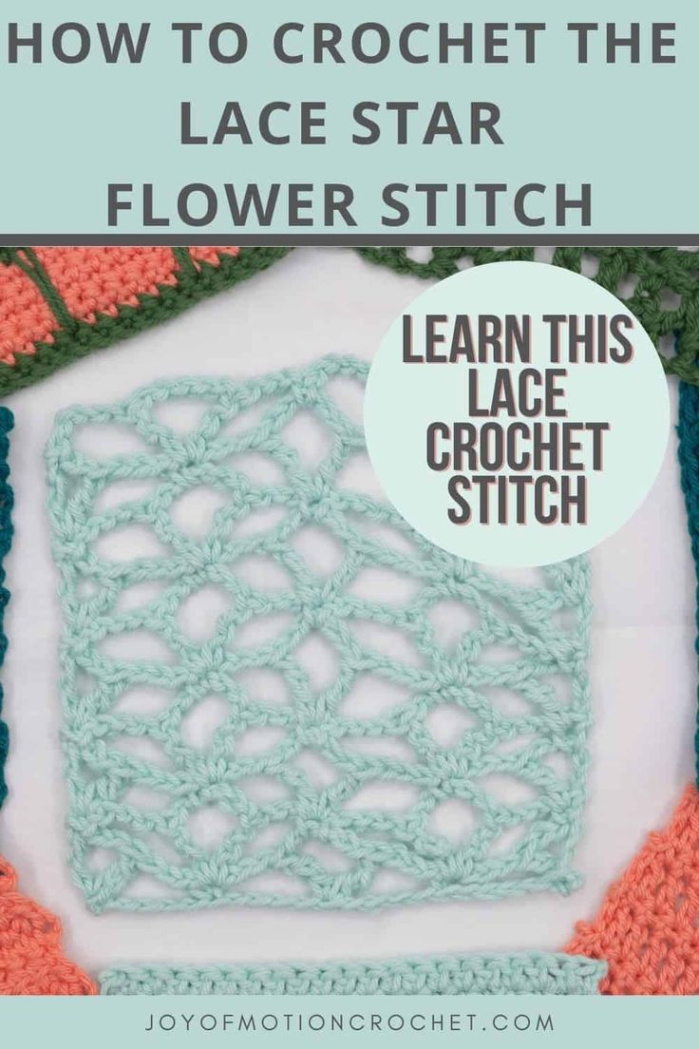 Lace Star Flower Crochet Stitch Pattern Sample Image