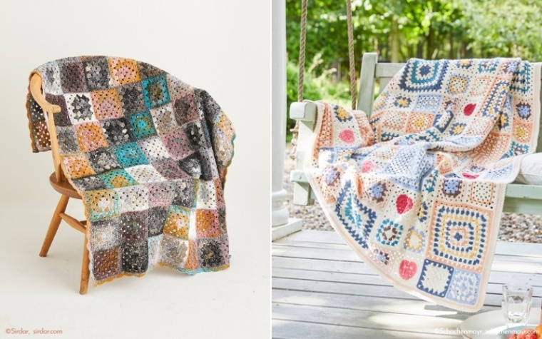 modern granny square blanket pattern inspiration image