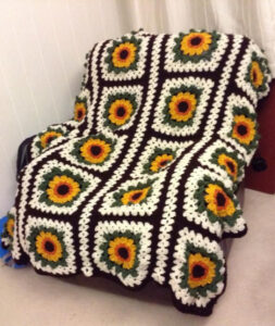 sunflower granny square blanket pattern ideas image