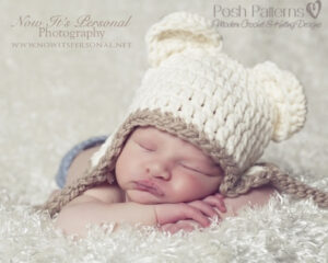 Free Newborn Bear Hat Crochet Pattern Example Image