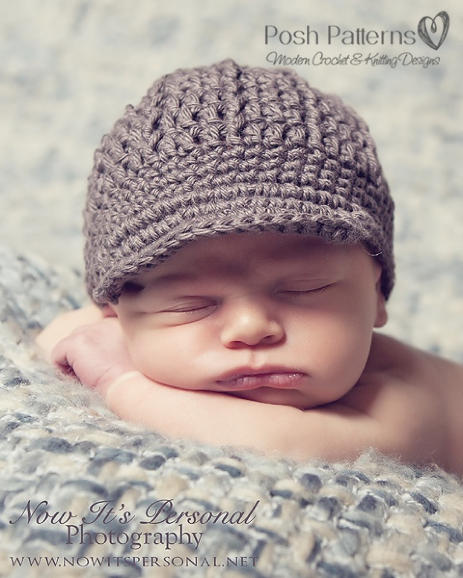 Free Newborn Newsboy Cap Crochet Pattern Example