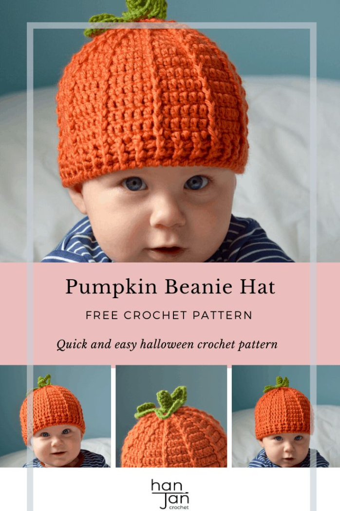 Free Newborn Pumpkin Hat Crochet Pattern Sample Picture