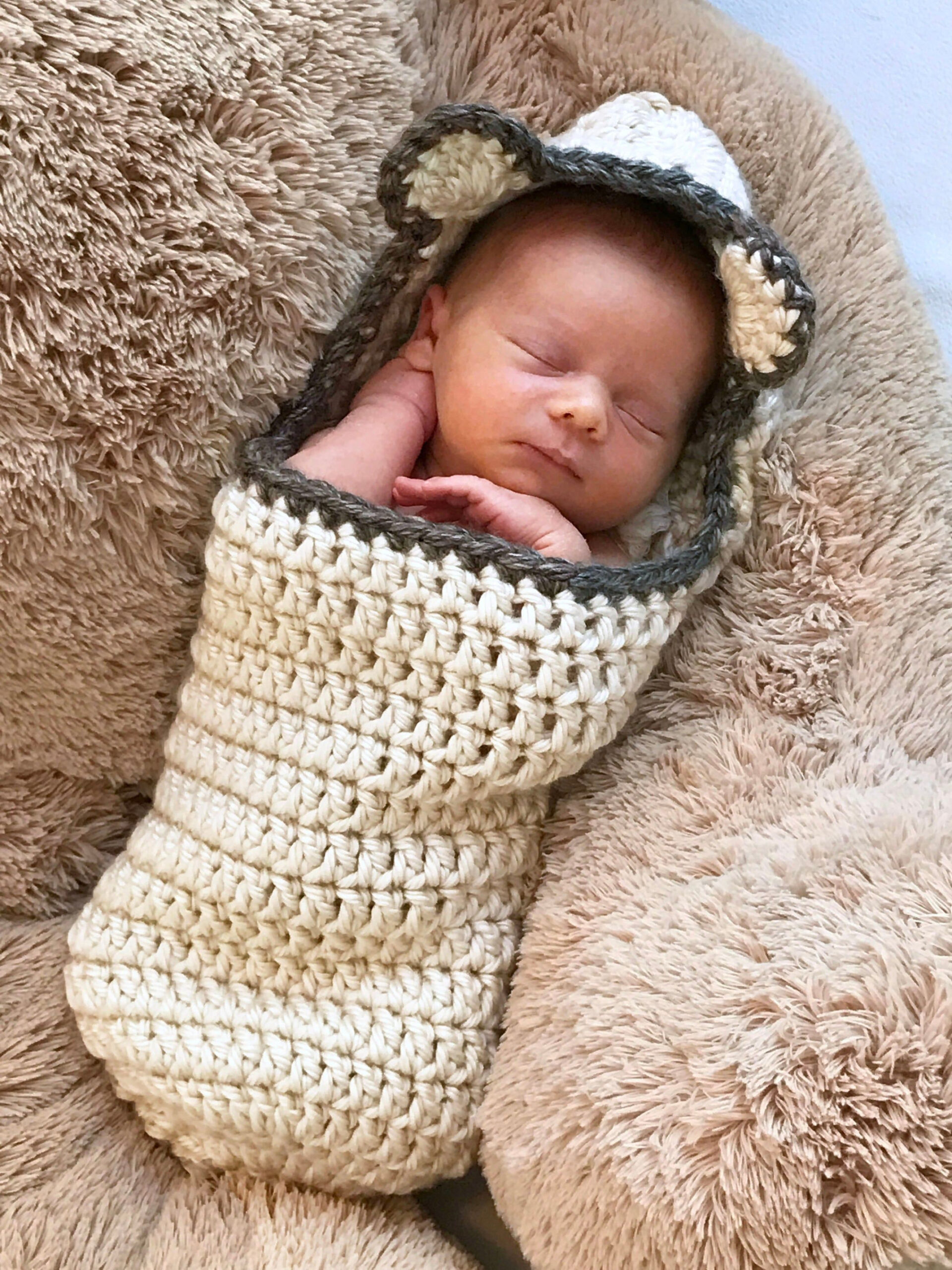 Newborn Swaddle Sack Crochet Pattern