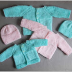 Free Newborn Sweater Set Crochet Pattern Ideas Image