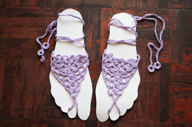 Newborn Barefoot Sandals Crochet Pattern Inspiration Image