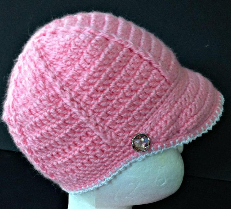 Newborn Baseball Hat Crochet Pattern Example Image