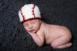 Newborn Baseball Hat Crochet Pattern Example Picture