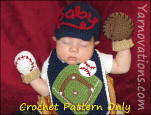 Newborn Baseball Hat Crochet Pattern Inspiration Image