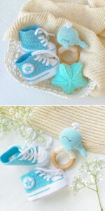 Newborn Converse Booties Crochet Pattern Inspiration Picture