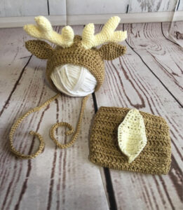 Newborn Crochet Deer Outfit Pattern Inspiration Image