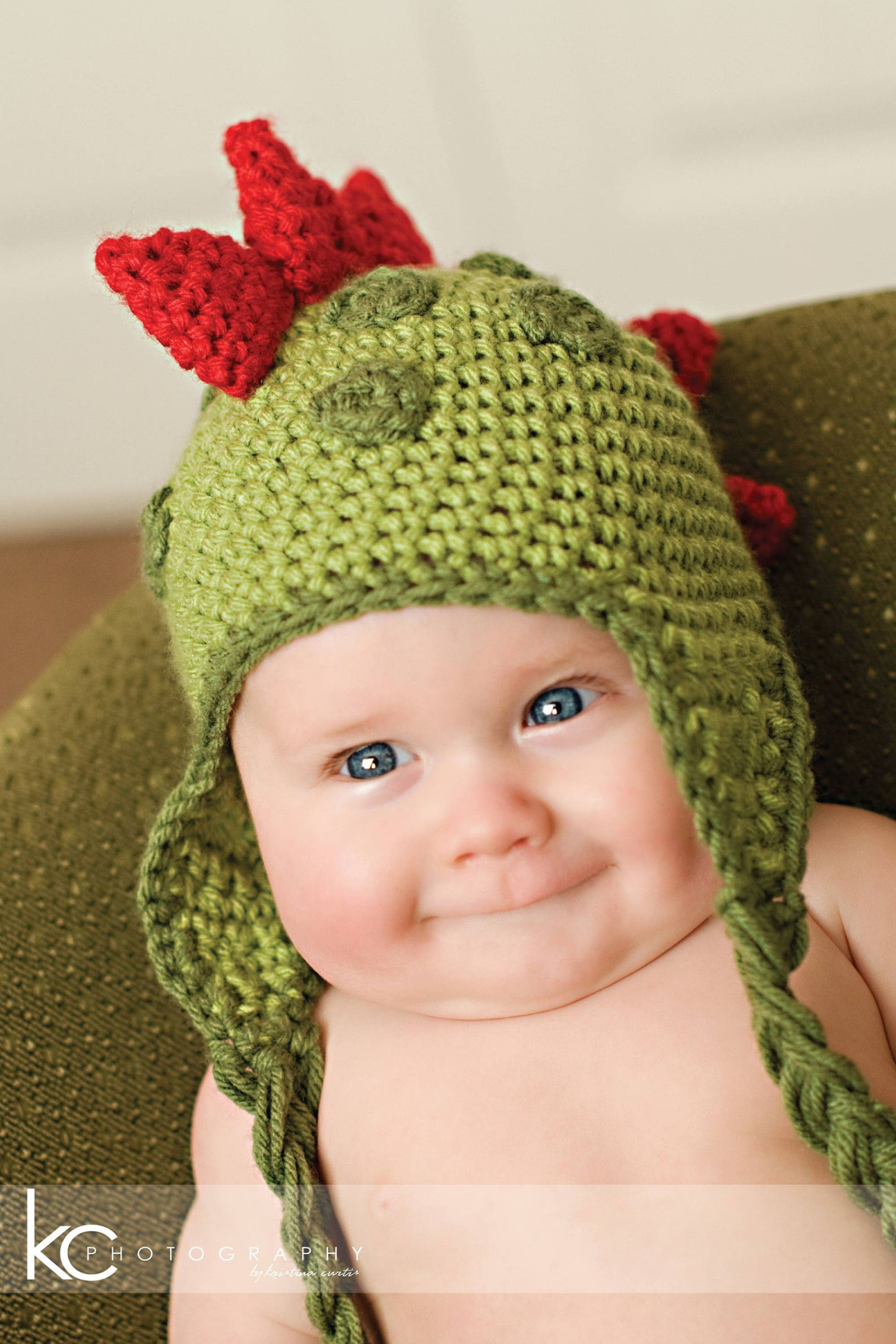 Newborn Dinosaur Hat Crochet Pattern Example Picture