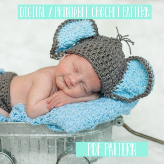 Newborn Elephant Hat Crochet Pattern Inspiration Picture