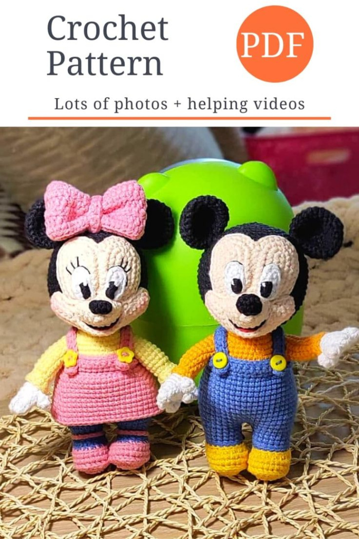 Newborn Mickey Mouse Crochet Outfit Pattern Inspiration Image