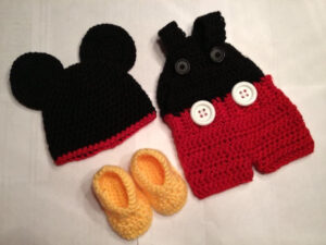 Newborn Mickey Mouse Crochet Outfit Pattern Sample