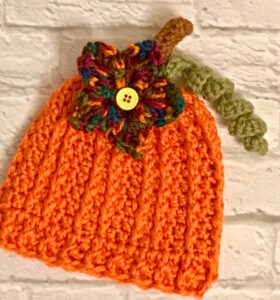 Newborn Pumpkin Hat Crochet Pattern Example Image