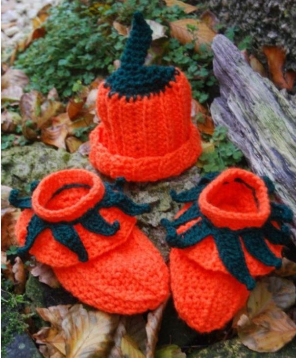 Newborn Pumpkin Hat Crochet Pattern Inspiration Image