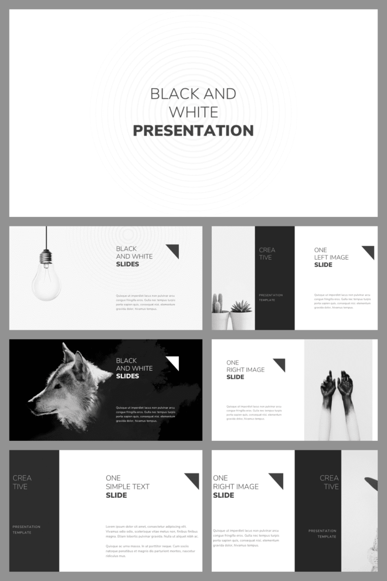 Black and White Powerpoint Presentation Template