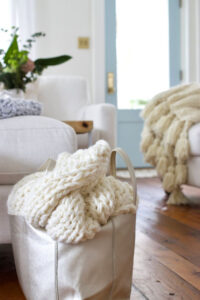 Free Beginner Chunky Knit Blanket Pattern Sample Image