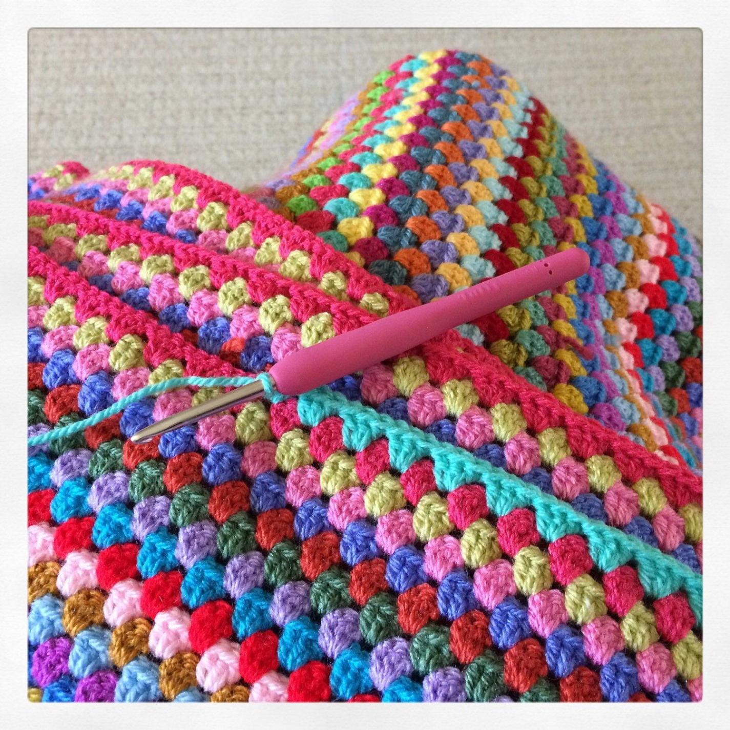 Free Giant Granny Square Blanket Pattern Example Image