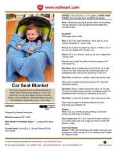 Infant Car Seat Blanket Pattern Example Pdf