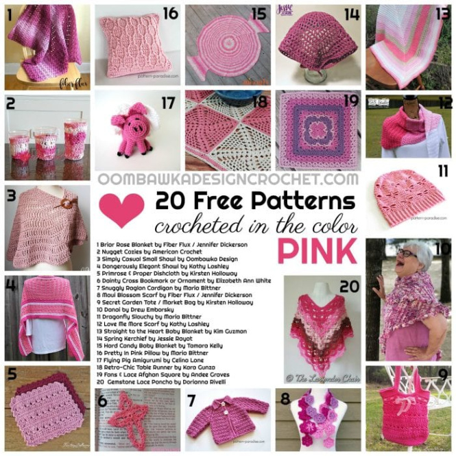 Pink And White Crochet Patterns Inspiration