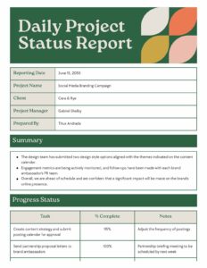 project-status-report-presentation-template