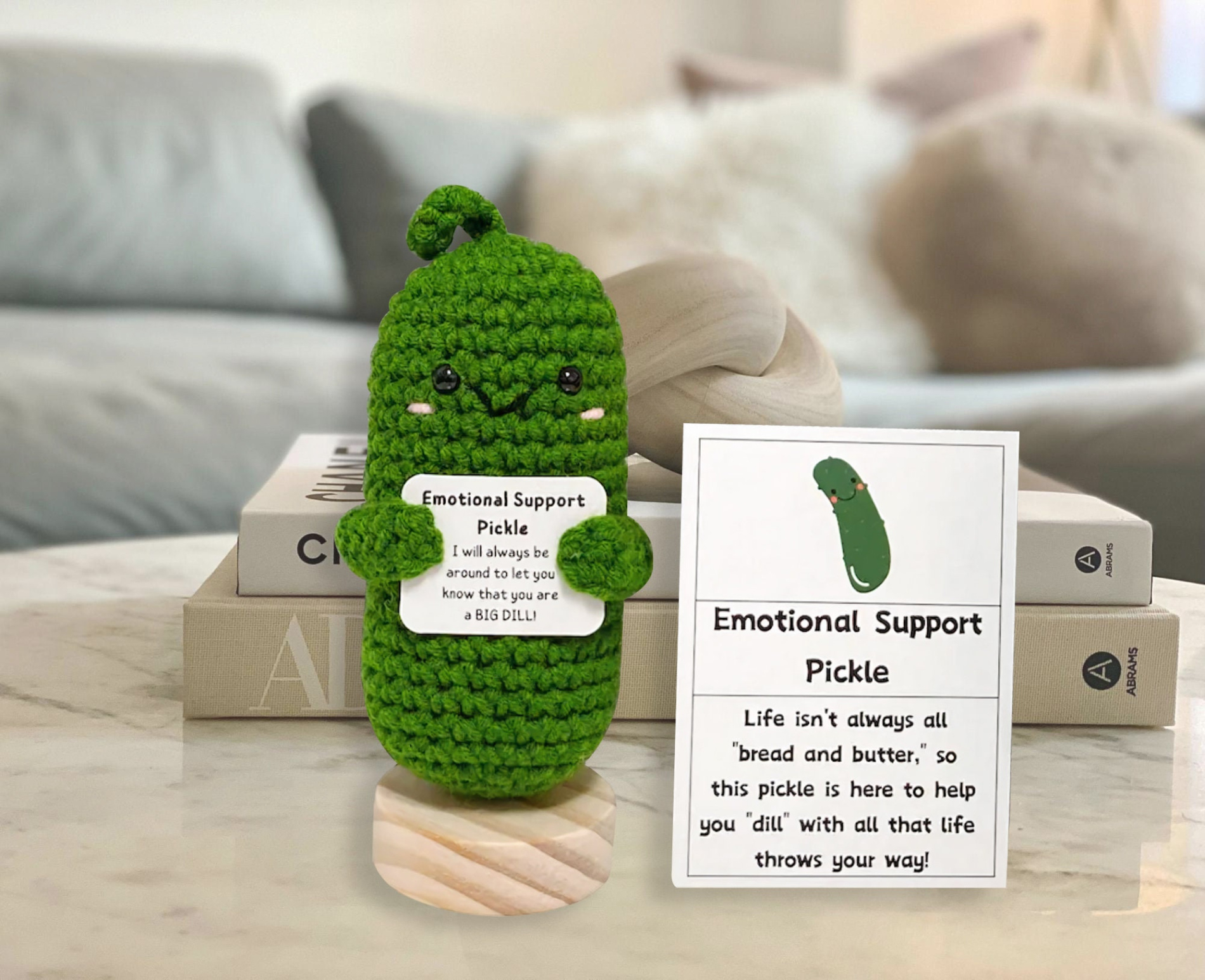 Emotional Support Pickle Crochet Pattern Example Image