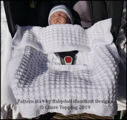 Knitted Car Seat Blanket Pattern Sample Picture