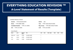 a-level-results-sheet-template
