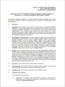 angel-investor-term-sheet-template