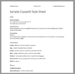 Copy Editing Style Sheet Template copy-editing-style-sheet-template