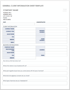 customer-1-sheet-information-template